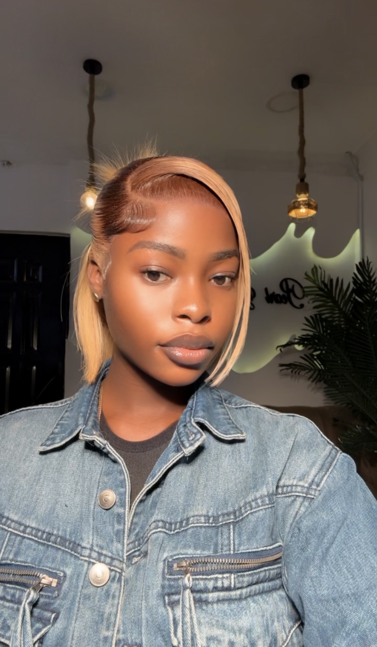 Blonde and dark frontal  bob