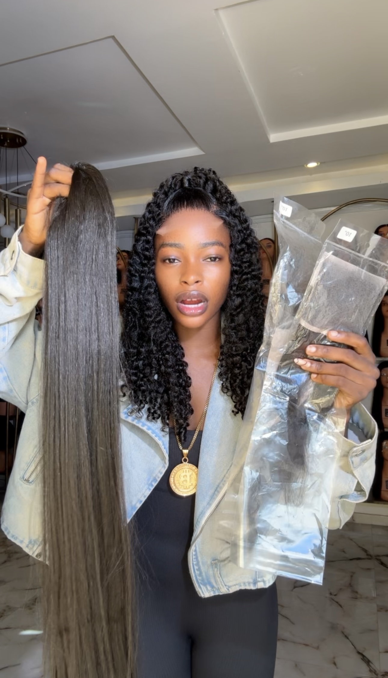 Double 10” frontal yaki pony