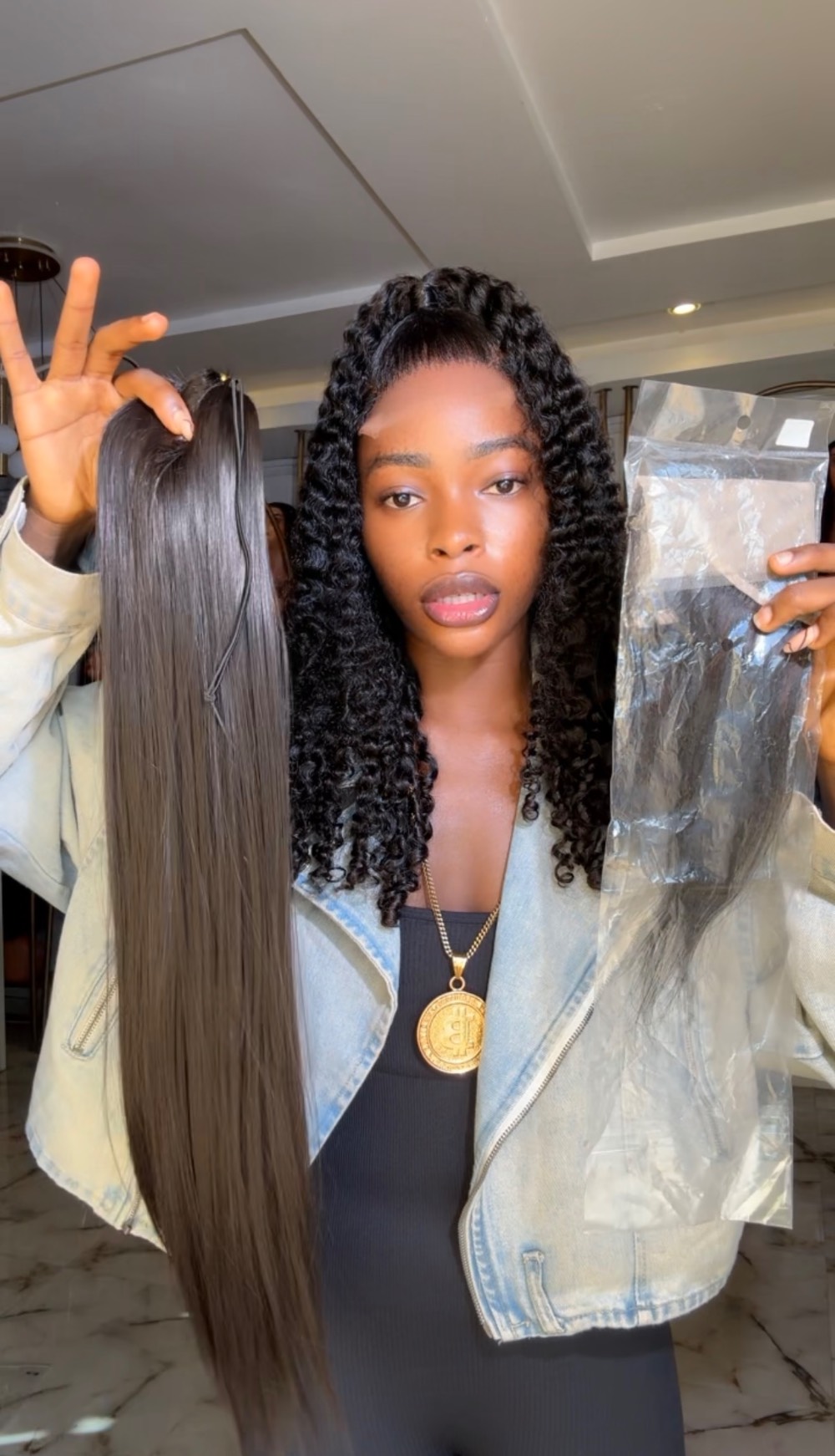 10” frontal straight pony