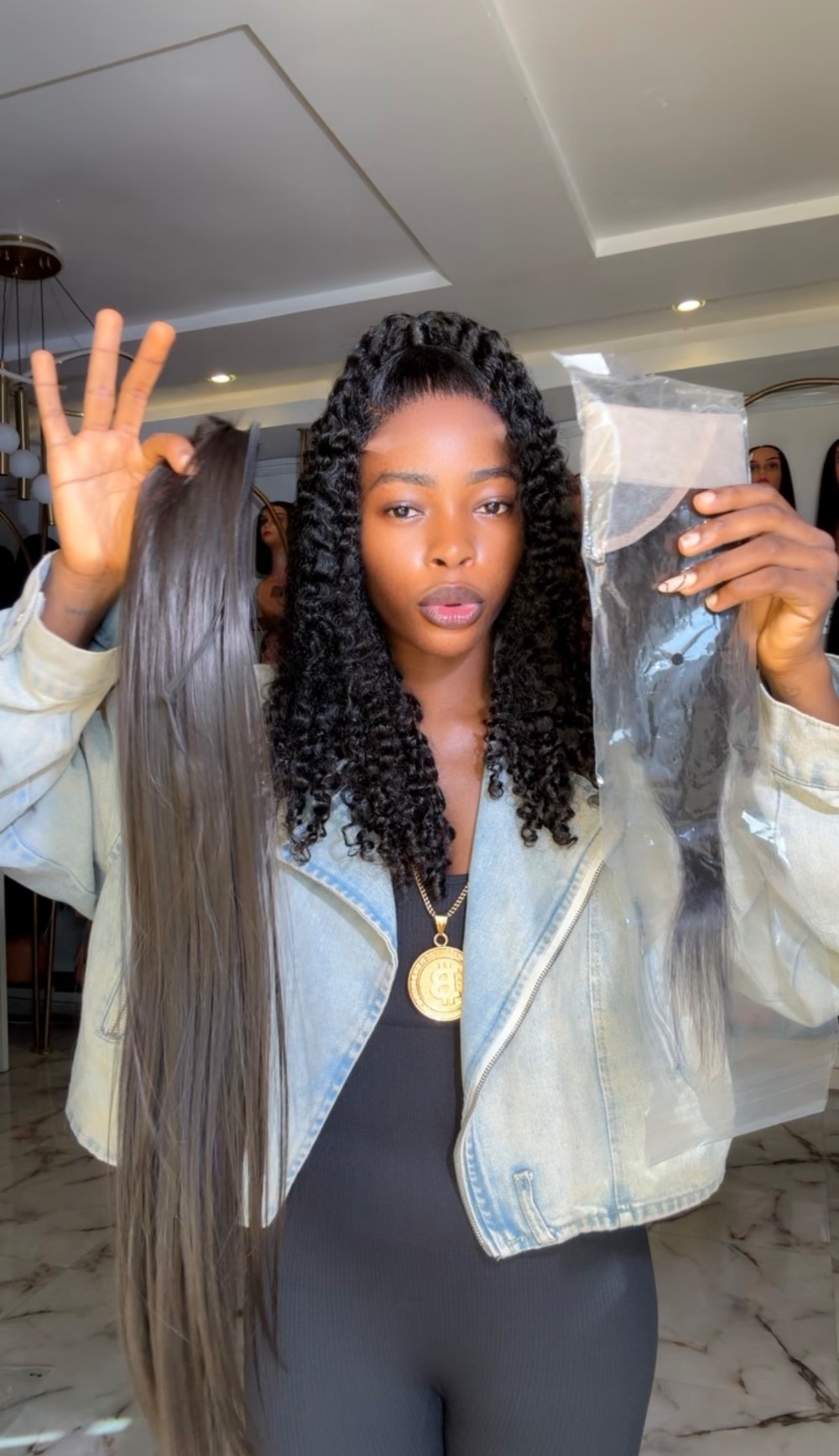 14” frontal straight pony