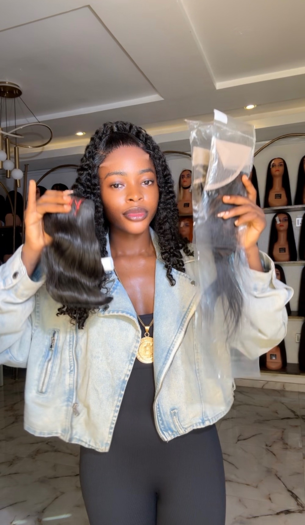 Double 14” frontal flip pony