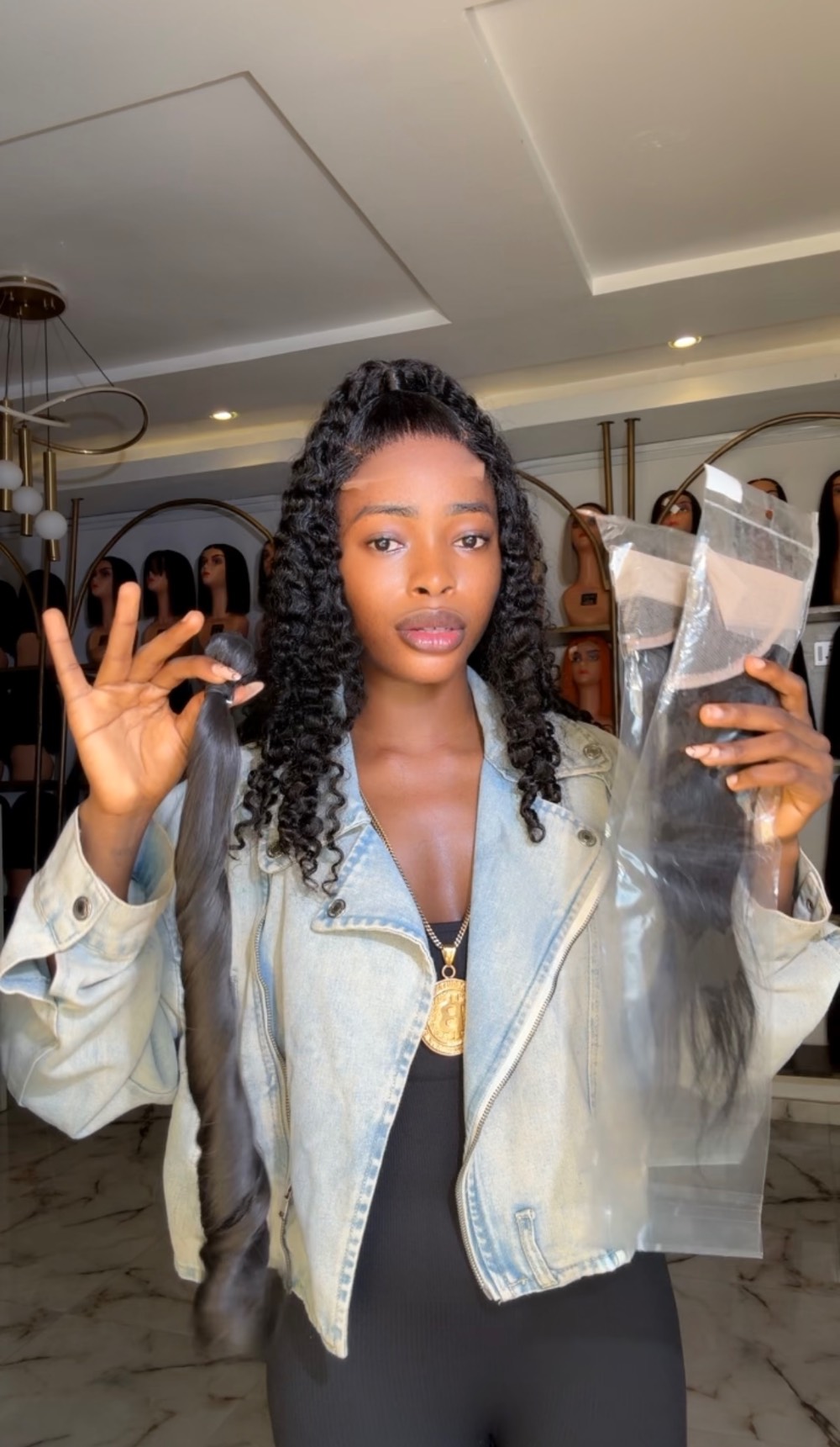 Double 14” frontal bouncy pony