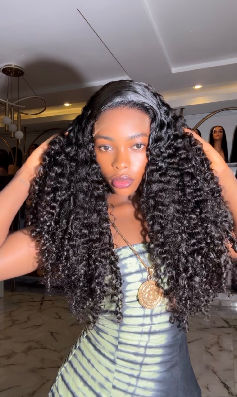 24” black sdd pixie curls