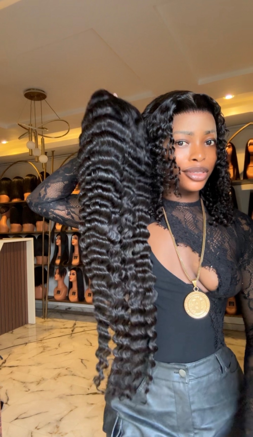 32” black deep wave