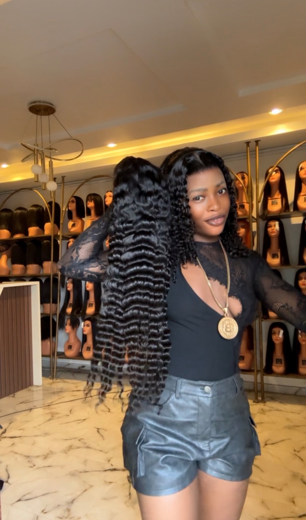30” black deep wave