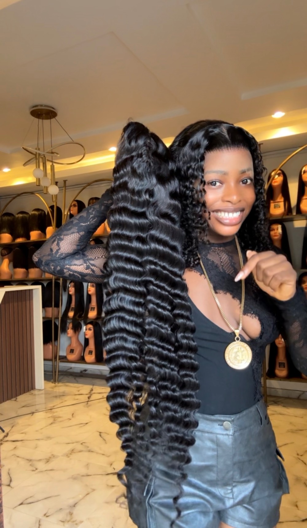 30” frontal black deep wave