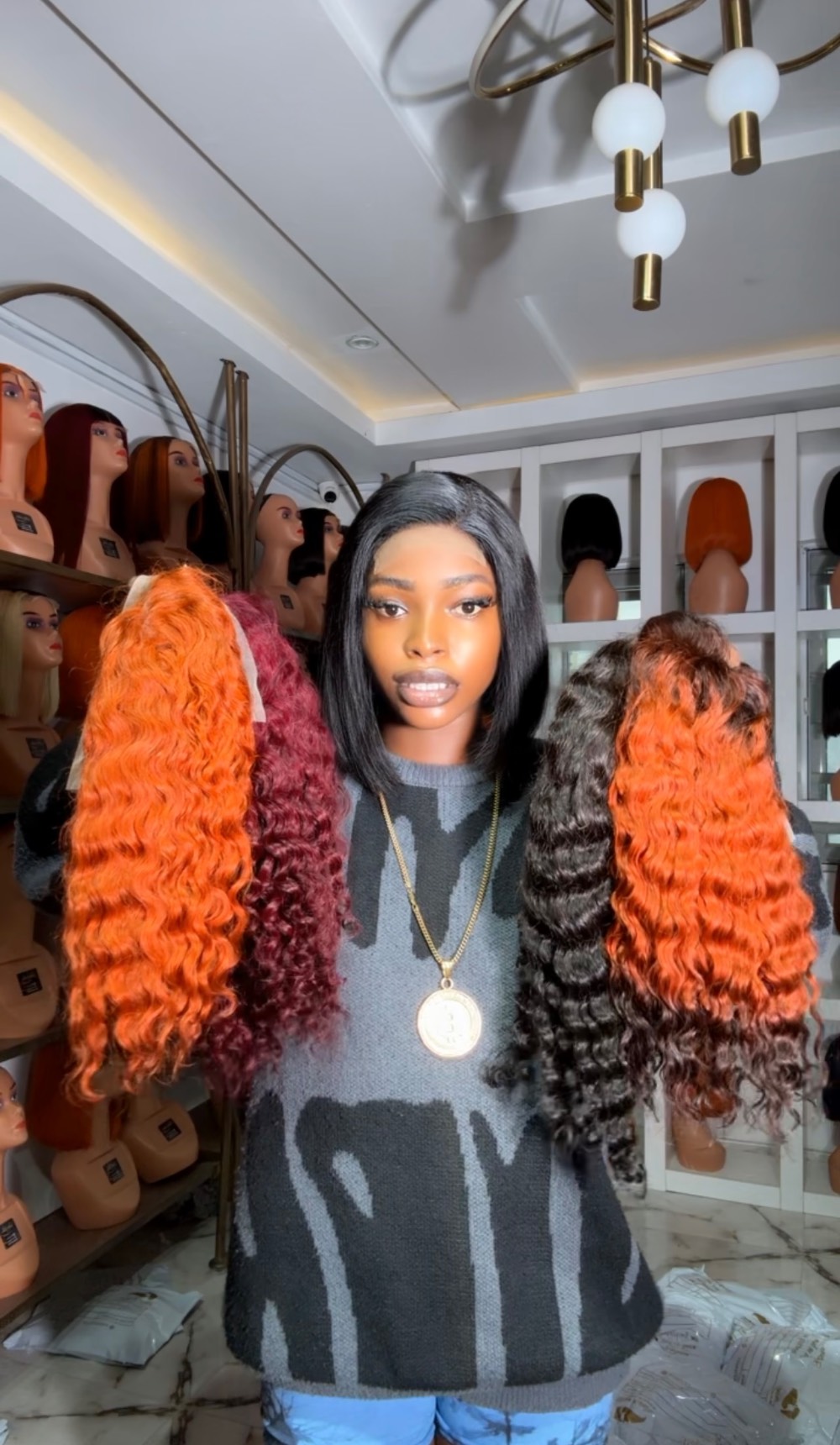 14” orange deep wave