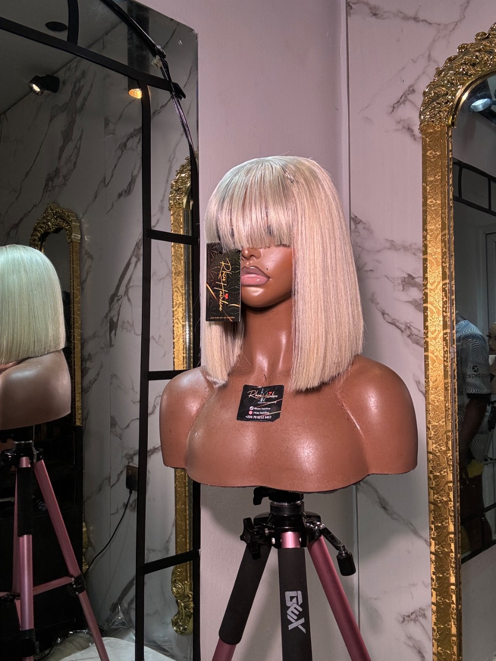 10” blonde 2/4 closure closure fringe