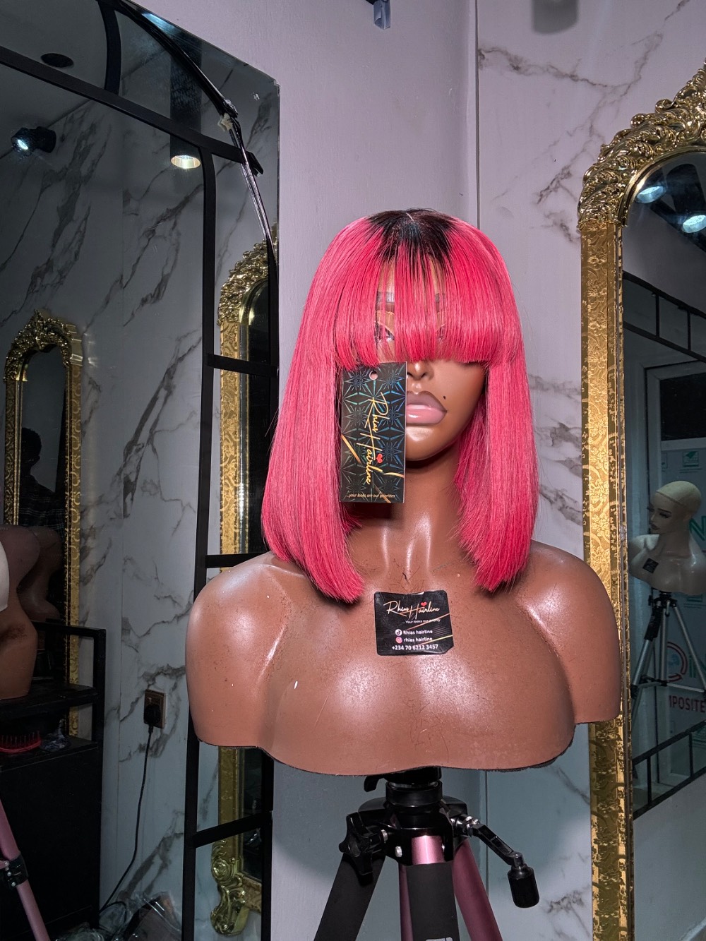 10” pink x dark 2/4 closure