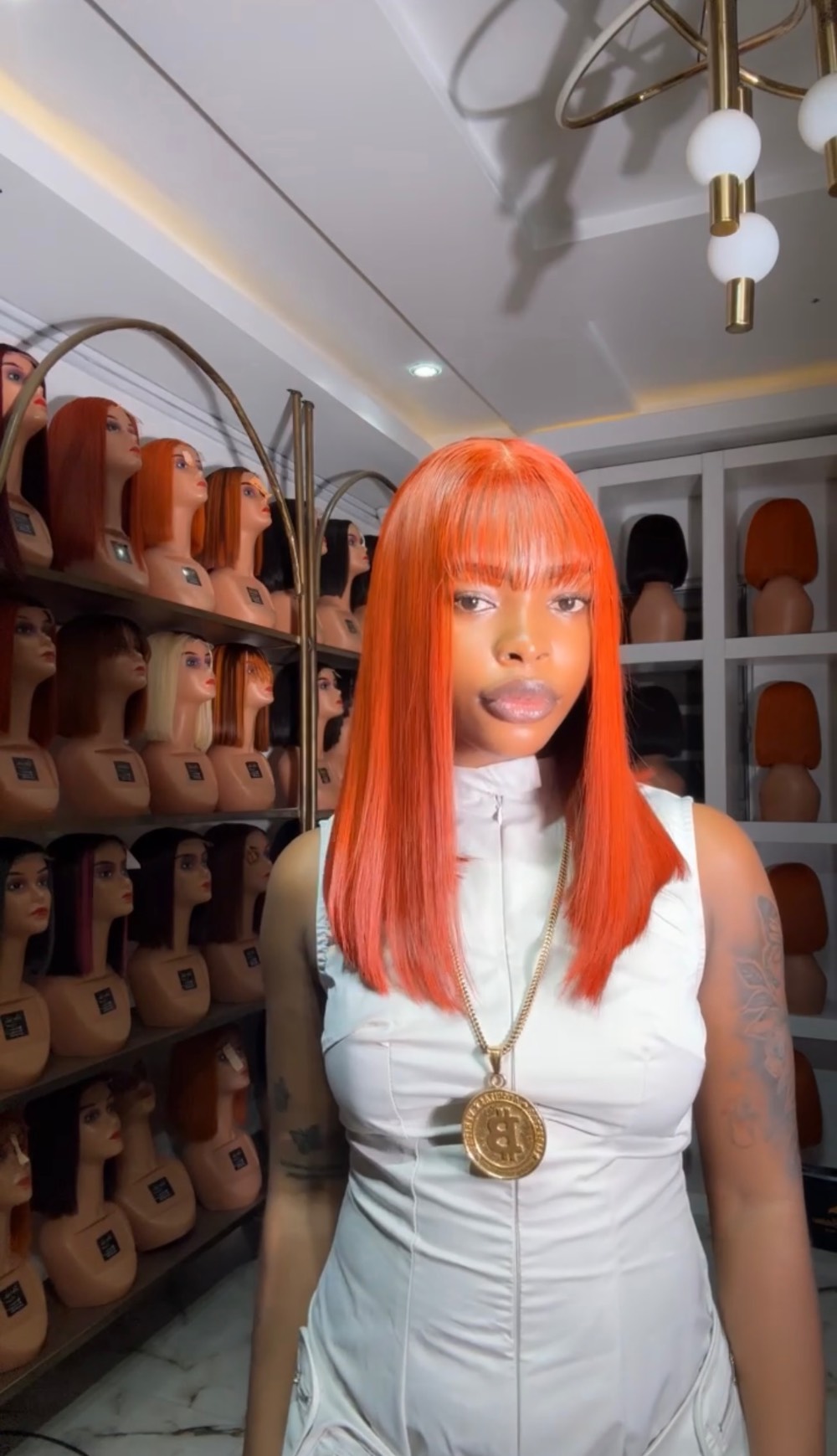 14” ginger 2/4 closure fringe