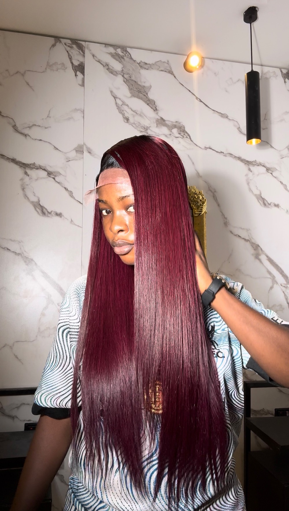 24” burgundy x dark 5/5 closure