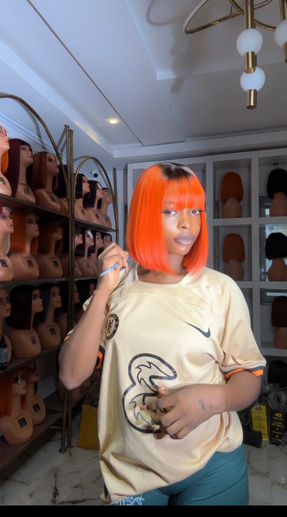 10”’ginger x dark 2/4 closure fringe