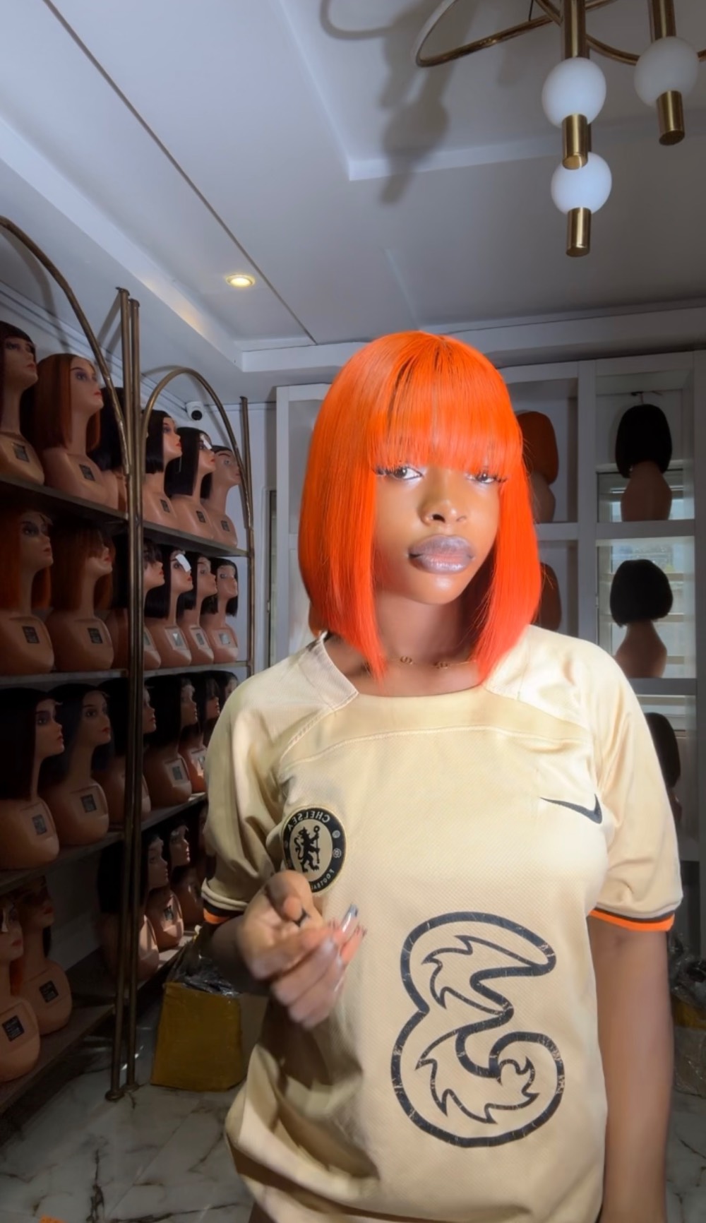 10” ginger 2/4 closure fringe