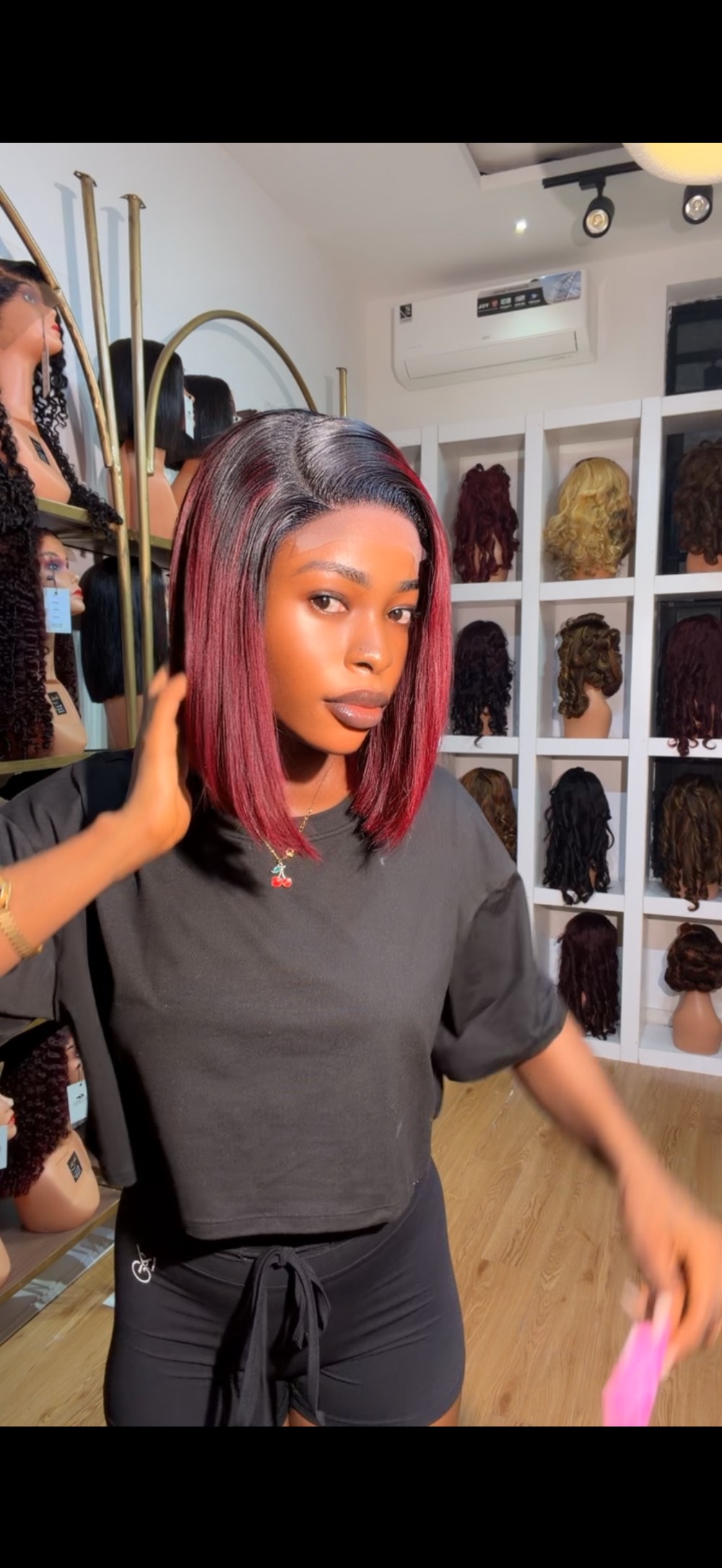 10” wine x dark dd bone straight